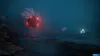 An underwater scene with a large, glowing red object and a smaller, illuminated object in the distance. Produktbild-Vorschau