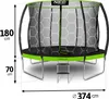 Trampolina Ogrodowa Profilowana 12Ft/374Cm Z Siatką Podgląd zdjęcia produktu 12