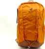 A front view of an orange Deuter backpack against a white background. Voir les images du produit