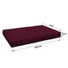 A single maroon cushion with dimensions indicated by measurement lines and text. Produktbild-Vorschau