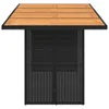 vidaXL Gartentisch mit Holzplatte Schwarz 190x80x75 cm Poly Produktbild-Vorschau 5