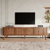 okwish Moderner TV-Schrank mit goldfarbenen Griffen und Produktbild-Vorschau 2