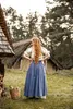 Mittelalter Rock Blau/Natur "Elise" L/XL Produktbild-Vorschau 3
