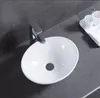 Ovales Ceramik-Auflauffwaschbecken oval weiß für Waschtisch Produktbild-Vorschau 5