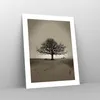 Poster - Poster ohne Rahmen - Baum Schnee Sepia - 40x50 cm Produktbild-Vorschau 7