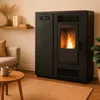 Luft- Pelletofen Slim Astral 12,2 kW Schwarz Sannover Produktbild-Vorschau 2