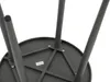 Underside view of a round table with metal legs. Produktbild-Vorschau