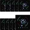 A collection of smart digital thermostats displayed on a black background. Produktbild-Vorschau