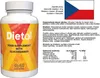 A product shot of a bottle of Dietoll food supplement with glucomannan, with accompanying text and a Czech flag. Voir les images du produit