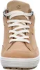 A close-up front view of a brown leather boot. Podgląd zdjęcia produktu