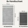 Komfortec 8er Handtuch Set aus 100% Baumwolle, 4 Badetücher Produktbild-Vorschau 3