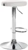 A white and chrome adjustable bar stool. Podgląd zdjęcia produktu