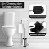 RVS toiletrolhouder, staand, met toiletborstel, gemaakt van Productafbeelding-voorbeeld 2