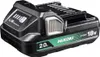 A close-up, angled view of a black and green power tool battery pack. Produktbild-Vorschau