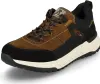 A single brown and black sneaker is shown from a slightly elevated side angle against a white background. Voir les images du produit