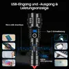 2000 Lumen LED-Taschenlampe mit Zoom & USB-C - 3W COB Produktbild-Vorschau 4