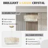 A collage of images showcasing a crystal chandelier, highlighting its features and design. Produktbild-Vorschau