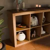 sweeek - Bücherregal Holzoptik 4 Ebenen 8 Stauräume - Produktbild-Vorschau 4