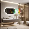 Miroir de salle de bain ovale Vrygle Bluetooth 50 x 80 cm, Voir les images du produit 6