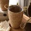 Geflochtener Blumenkorb,Geflochtene Körbe aus Stroh,Vase Produktbild-Vorschau 2