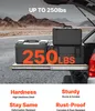 The image shows storage boxes on a sliding tray in the back of a vehicle, with mountains in the background. Anteprima dell’immagine prodotto