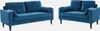 sweeek - 2-Sitzer-Vintage-Sofa mit Samt und Füßen aus Produktbild-Vorschau 3