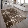 Designer Teppich Modern Trendiger Kurzflor Braun Beige Produktbild-Vorschau 1