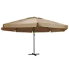 vidaXL Parasol z aluminiowym drążkiem 600 cm Taupe Podgląd zdjęcia produktu 6