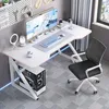 A modern gaming desk setup with a computer, monitor, keyboard, mouse, and chair in a room. Náhľad obrázku produktu