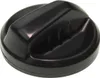 A black plastic cap with a handle on a white background. Produktbild-Vorschau