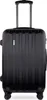 A black hard case trolley with a telescopic handle and wheels, shown from the front. Podgląd zdjęcia produktu