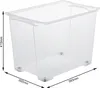 Rotho Aufbewahrungsbox Evo Easy mit Rollen 65 L transparent Produktbild-Vorschau 3