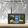 A security camera monitor displaying a home entrance with a motion detection zone highlighted. Anteprima dell’immagine prodotto