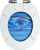 vidaXL Toaletní sedátko Soft Close Lid MDF Blue Water Drop Náhled obrázku produktu 5