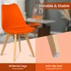 xDays Set di 4 sedie da pranzo arancioni – Sedia Tulip – Anteprima dell’immagine prodotto 2