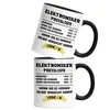 Elektroniker Preisliste Tasse Schwarz Elektronik Reparatur Produktbild-Vorschau 2
