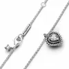 Kette Funkelndes Halo Herz von PANDORA aus 925er Silber, Produktbild-Vorschau 3