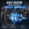 Mofaroller Faltbares Moped 20 Zoll 500 W Max 45 km/h Akku Produktbild-Vorschau 8