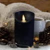 Kerze Antique bleu Wax Rustic Moving Flame 7,5X15Cm Produktbild-Vorschau 11