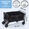 EASYmaxx Bollerwagen met kleine wielen - opvouwbaar - zwart Productafbeelding-voorbeeld 2
