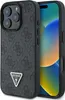 A black iPhone 16 Pro case with a textured pattern and a Guess logo. Podgląd zdjęcia produktu