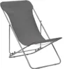 A single gray folding beach chair is shown against a white background. Náhľad obrázku produktu