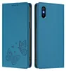 Lederhülle für Xiaomi Redmi 9A, Schmetterling Prägung Leder Produktbild-Vorschau 1