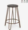 Hoher Hocker Industrielles Design Metall Holz für Bars, Produktbild-Vorschau 1