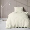 Pościel satynowa 180x200 gładka z paskami premium Ecru Podgląd zdjęcia produktu 5