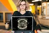 MuchoWow® Laptop Aufkleber Sticker Cover Motorrad - Skelett Produktbild-Vorschau 5