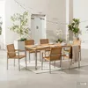 home24 Gartentisch - Teak Massiv / Edelstahl - Produktbild-Vorschau 7