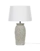 BELIANI Lampa stołowa szara ceramiczna 48 cm z abażurem Podgląd zdjęcia produktu 4