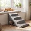 COSTWAY Hundetreppe,4 Stufen Haustiertreppe,Hunderampe mit Produktbild-Vorschau 2