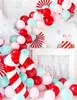 Folienballon Zuckerstange 50x82cm Weiß / Rot Produktbild-Vorschau 10